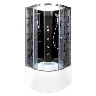 Душевая кабина Deto BМ4590 N с гидромассажем BLACK 90х90х208см